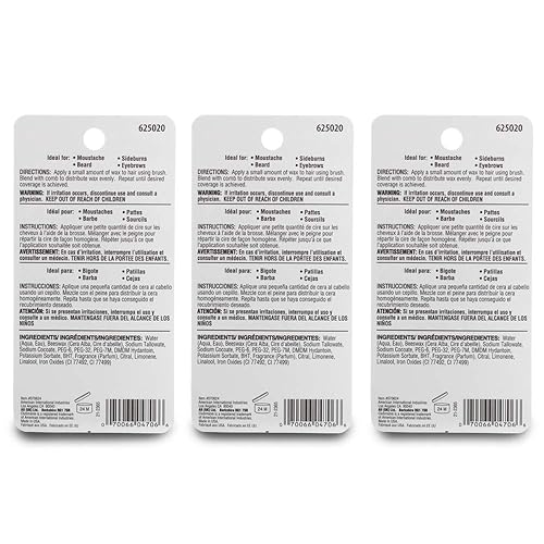 Vista 14 de Clubman Paquete colgante de cera para bigote negro 0.5 oz x 3 paquetes