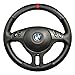 Hand Sewn Black Perforated Leather Interior Protection Accessory for Car Steering Wheel Cover, for BMW 3 Series E46 E46/5 2000-2005 / X5 E53 2000-2001