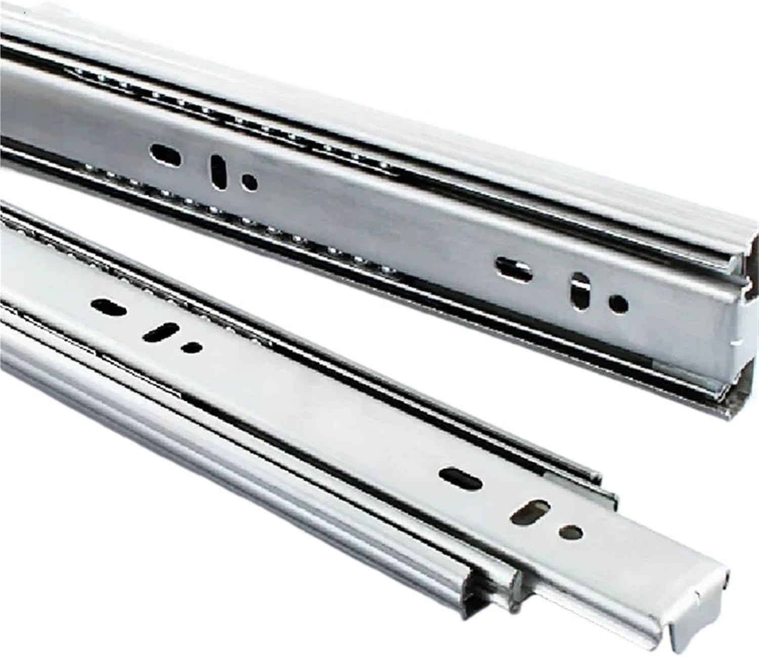 Drawer Slides Rails Track Guide Glides Runners, Slide, Three Rail, Furniture Hardware Fittings, Slipway for File Cabinet, Wardrobe(14 inch 35cm)