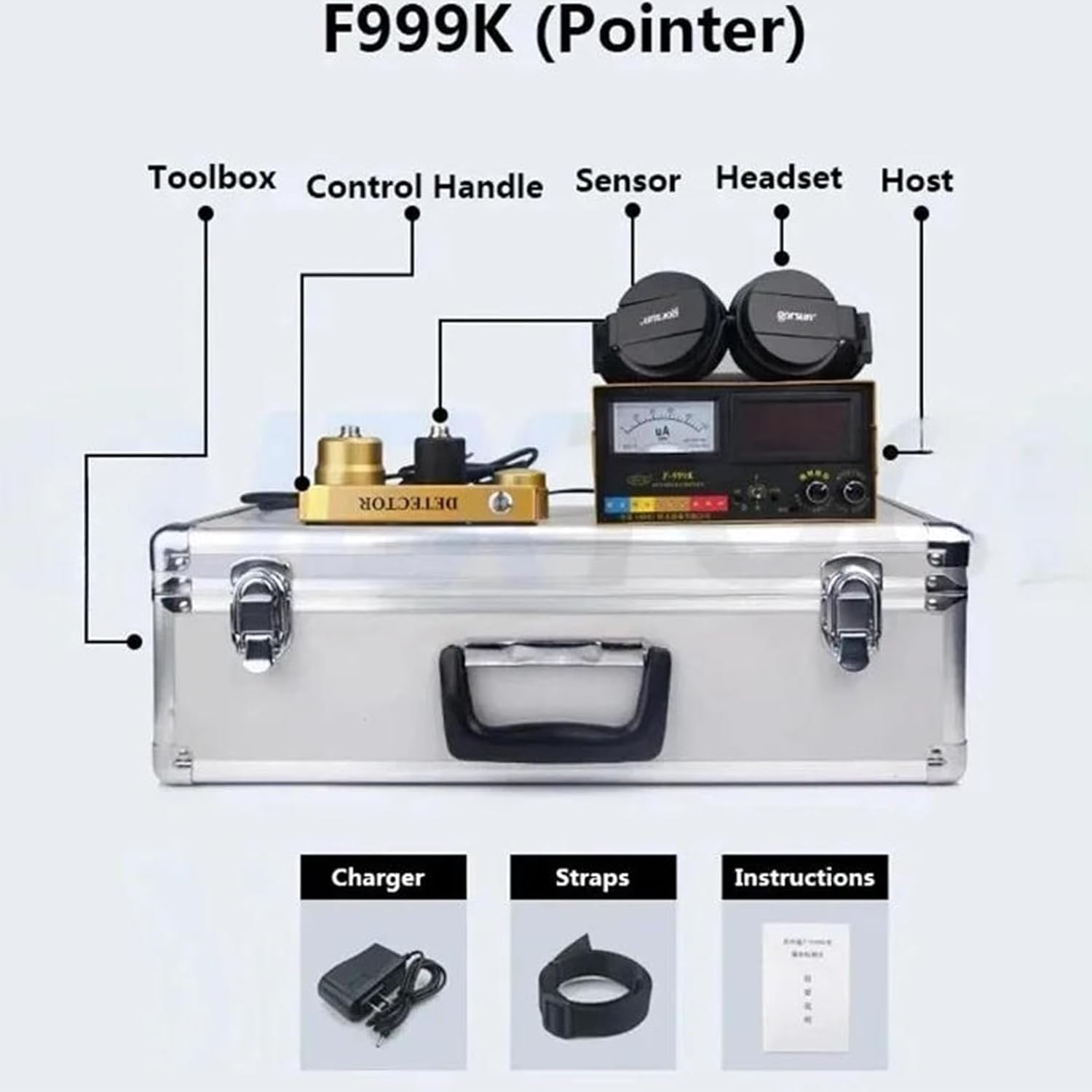 Kit detector de fugas de agua subterráneo, sensor acústico profesional, 0-100 dB ajustable, con auriculares con cancelación de ruido y funda de transporte