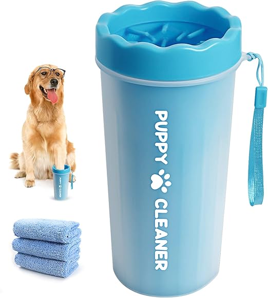 Dog Paw Cleaner for Large Dogs (with 3 Absorbent Towels), Dog Paw