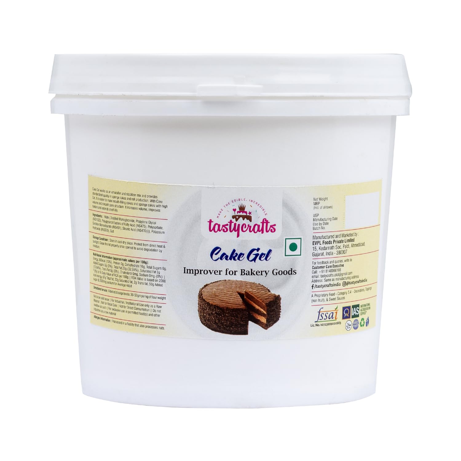 Cake Gel 1 kg | Cake Improver for Soft, Spongy & Moist Cakes | Emulsifier for Bakery Goods, Muffins, Breads & Pastries | Improves Volume, Texture & Shelf Life-image-45