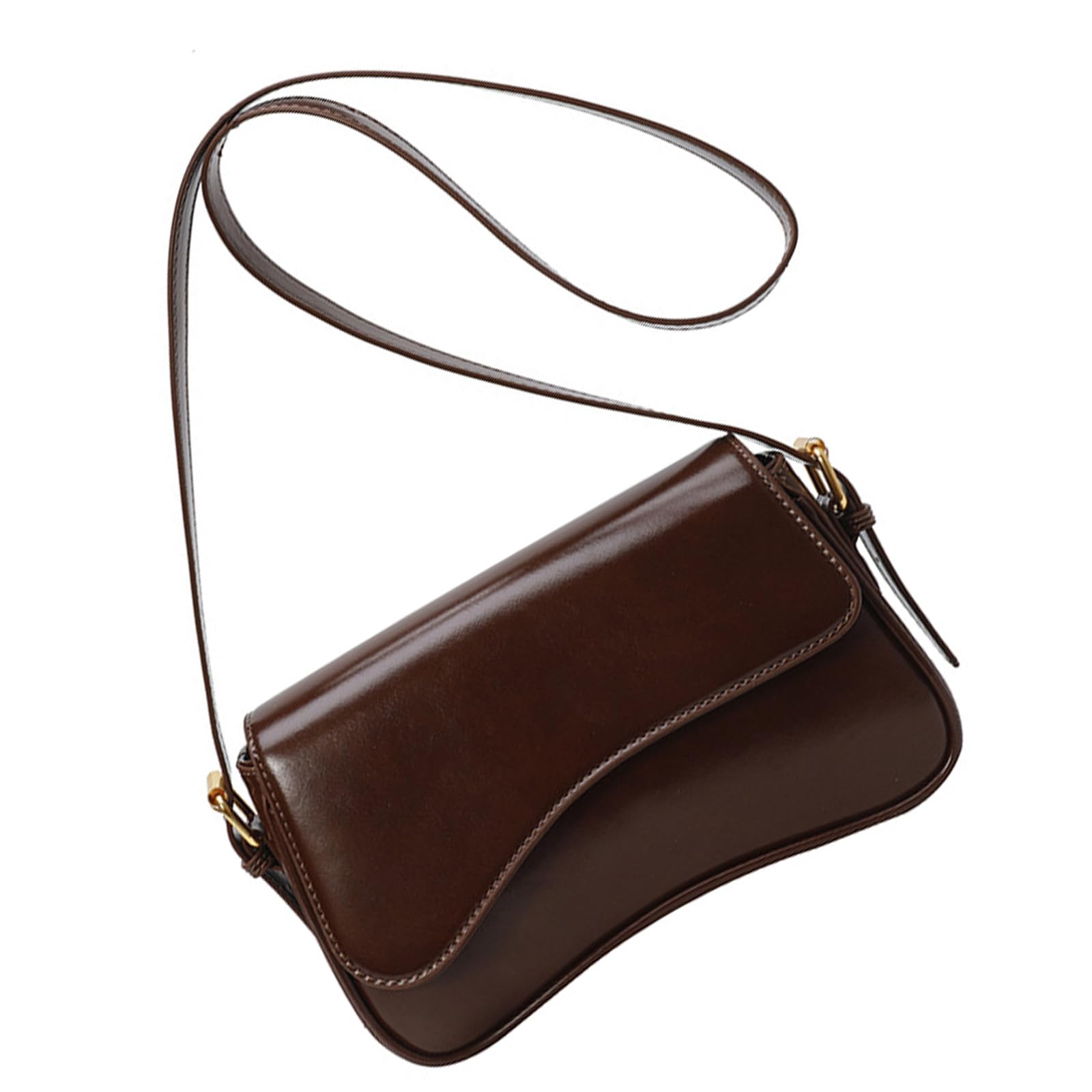 Xjdzineq Messengers Bag for Women Retro Handbag PU Leather Crossbody Purse Simple Commuting Trendy Shoulder Pu Leather Crossbody for Women