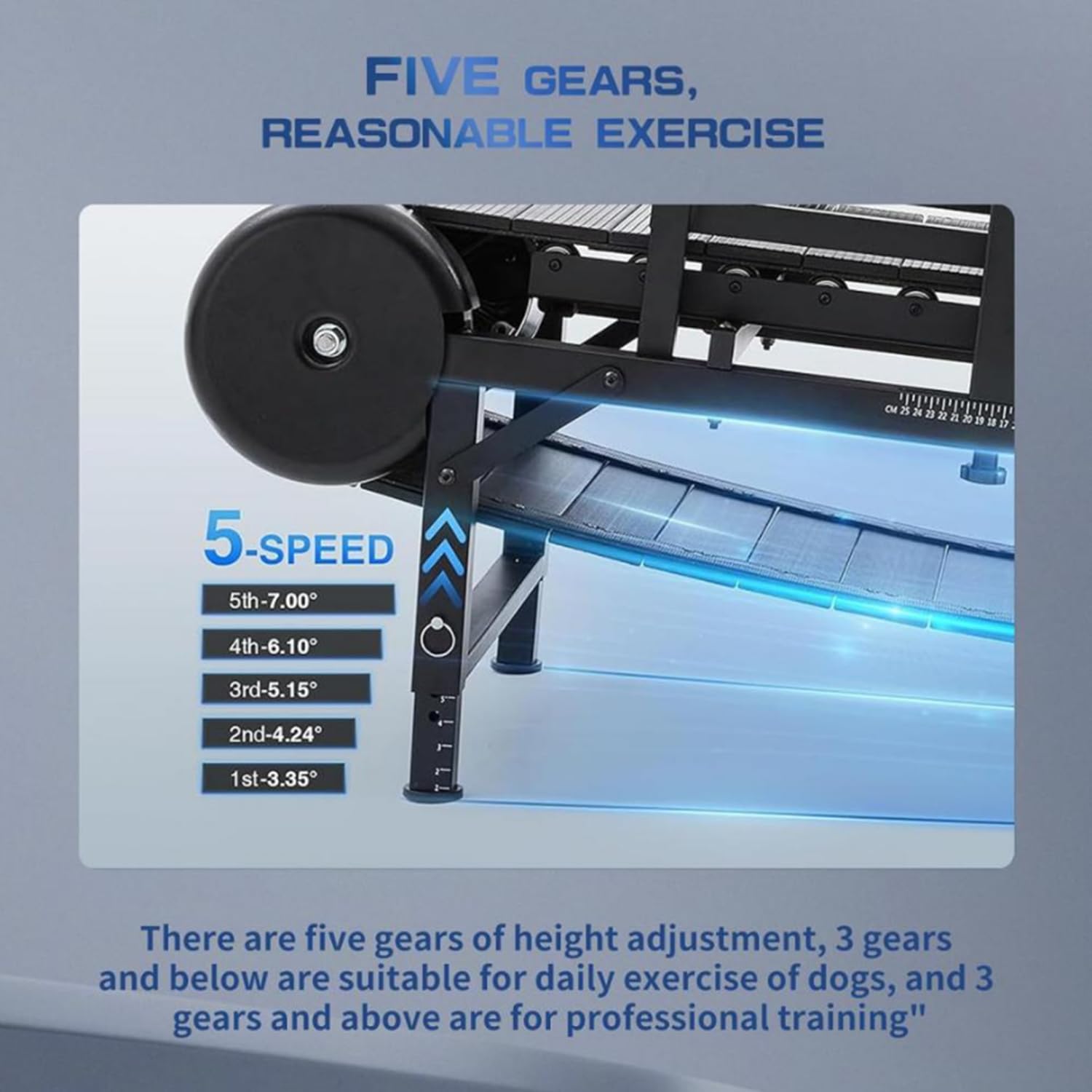 Cinta de Correr para Perros Grandes y medianos, Equipo de Ejercicio para Perros, Cinta de Correr para Perros, rampa Ajustable para Perros, máquina de slatmill con podómetro