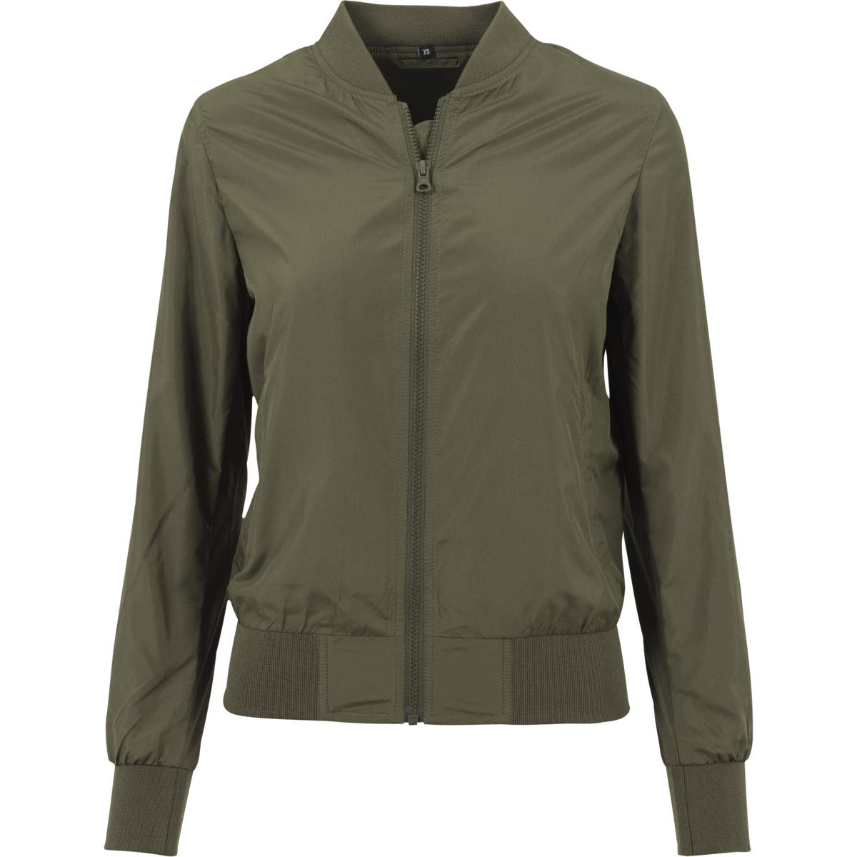 Build your Brand Women's Nylon Bomber Jacket Ladies Nylon Bomber Jacket