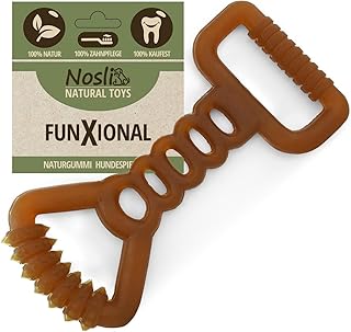 Natural Toys FunXional • Fitness Zerrspielzeug aus 100% Naturkautschuk ohne Farbstoffe • Perfekt für Wurf- & Apportierspiele • Natur Hundespielzeug für große Hunde • Kauspielzeug Hund