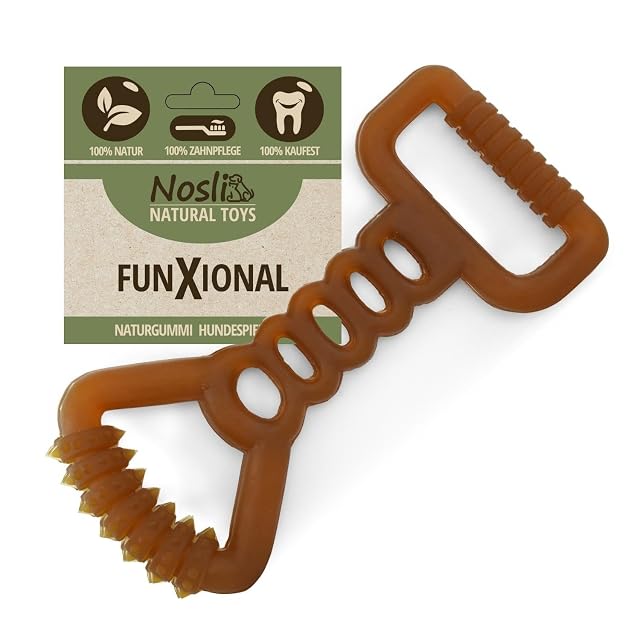 Nosli FunXional - Juguete de caucho natural para perros