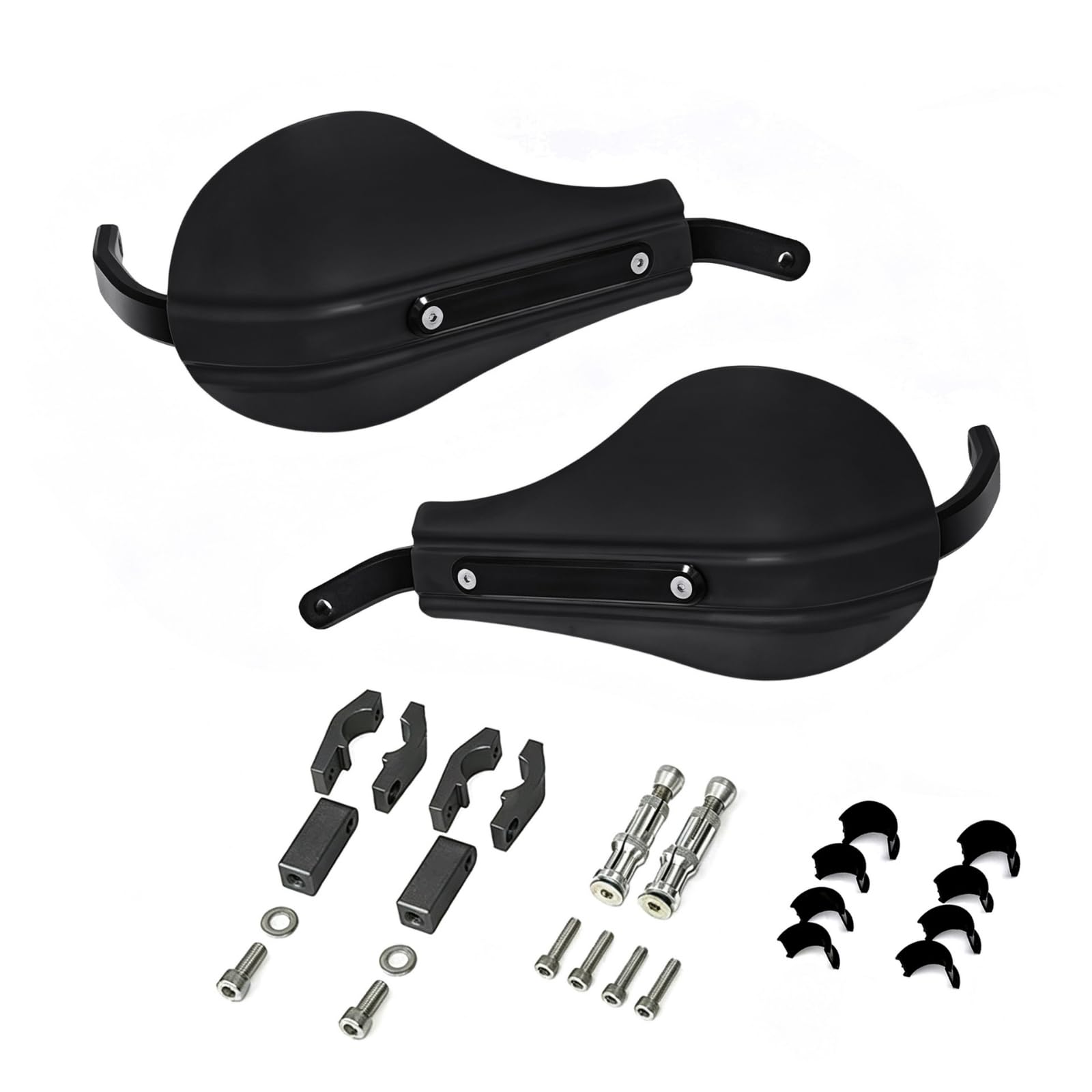 para Aluminio Mate con Soportes Seguro Protecciones para Carreras Todoterreno, Array, Negro