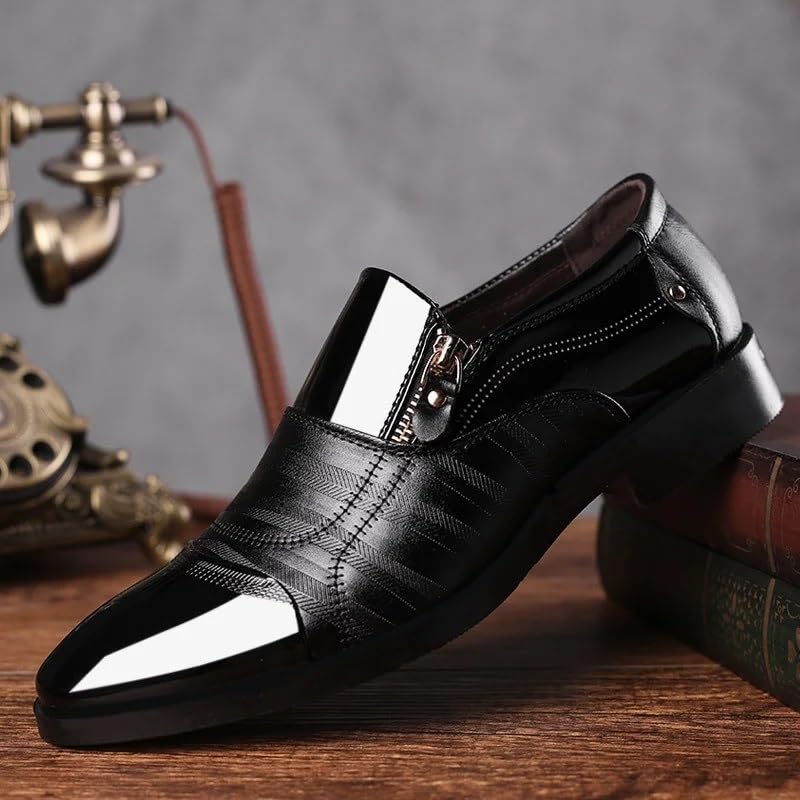 Dress Shoes for Men Men's Quality Leather Dress Shoes Soft Flat Classic Zapatos De Hombre2