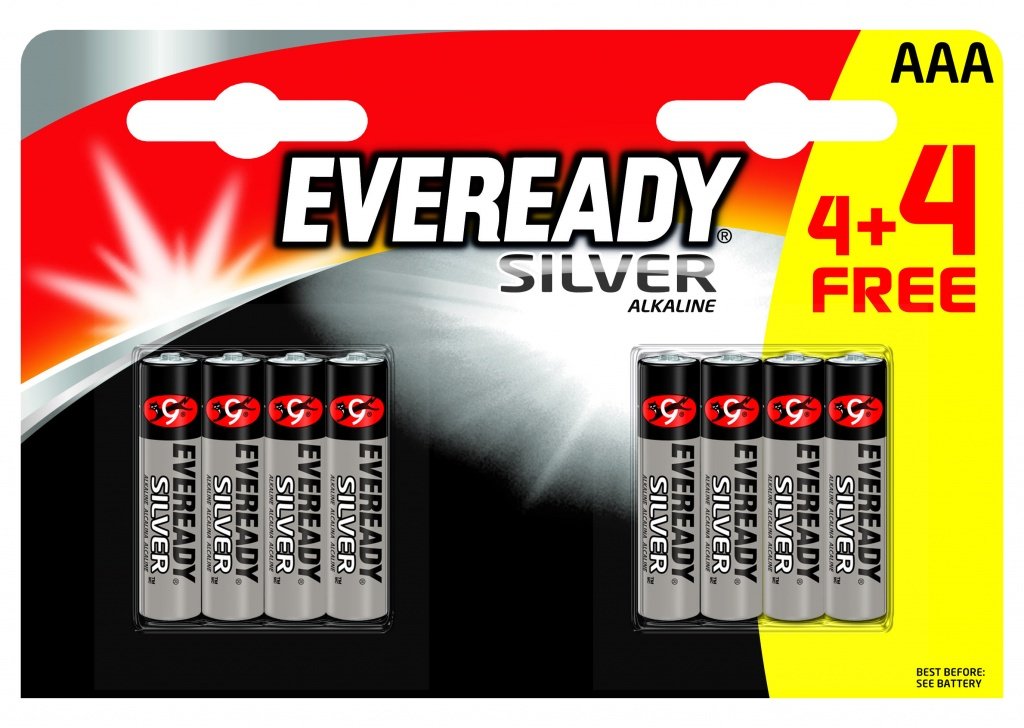 Energizer AAA/R03 codzienna srebrna bateria alkaliczna (8 sztuk)