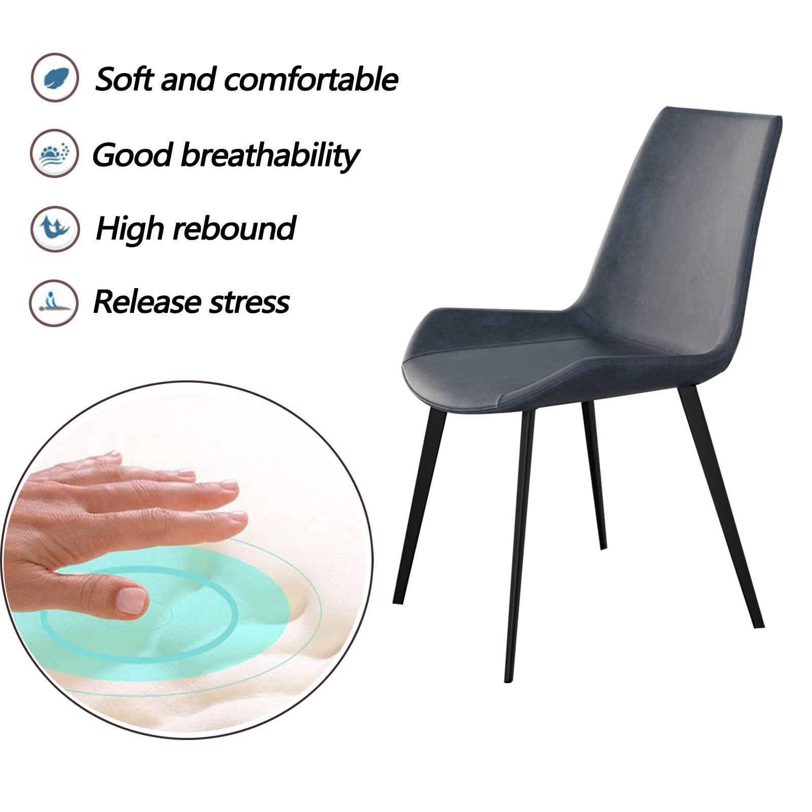 Sedia da pranzo nordico di lusso, moderna e minimalista, in pelle italiana, comoda sedia da conferenza, elegante arredamento per casa e ristorante