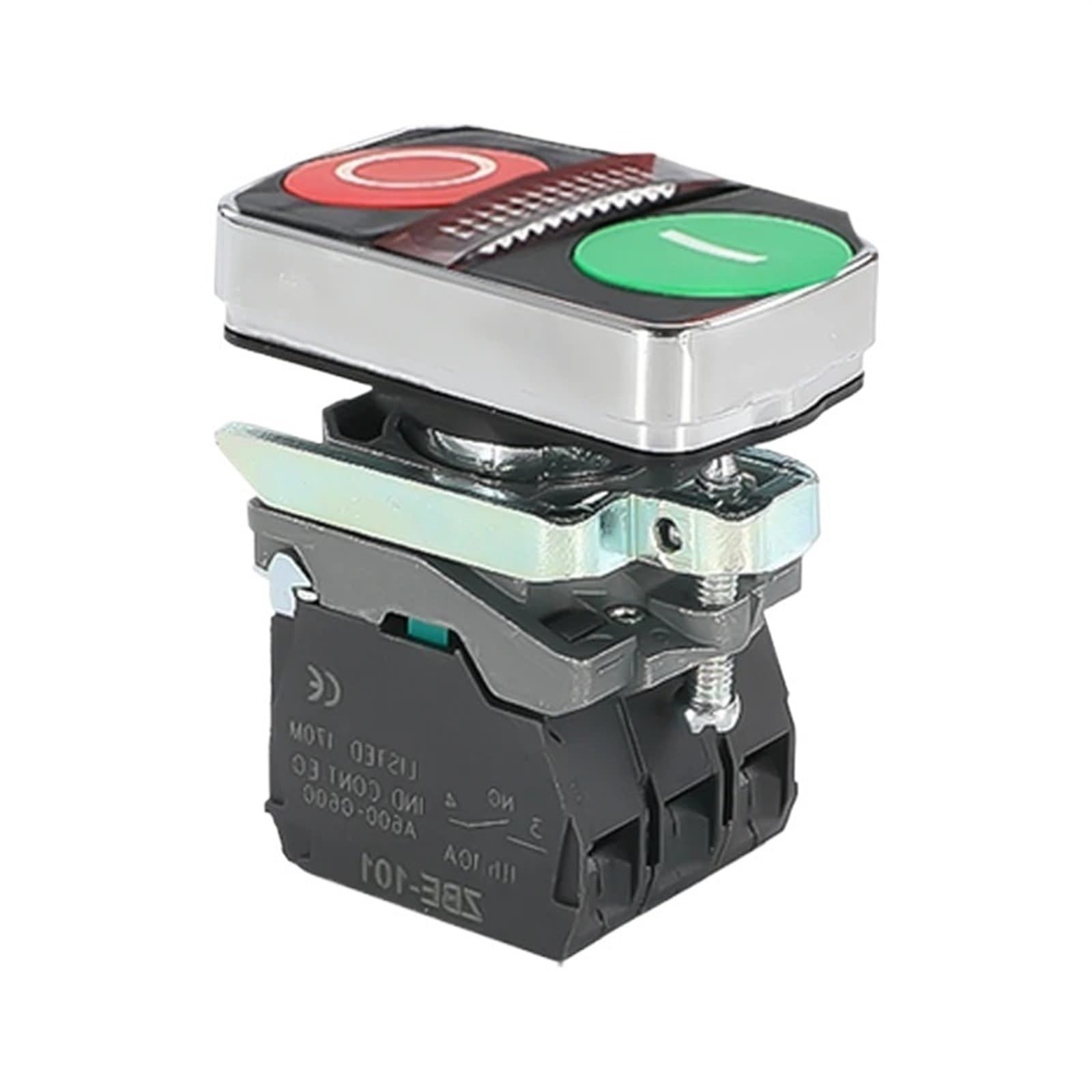 Interrupteur XB4 double bouton poussoir métal avec lampe témoin 24V pour tableau
