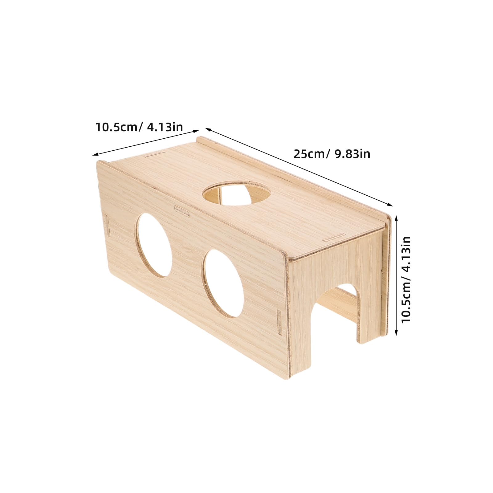Holztunnel für Hamster und Kleintiere, 2 Stück, Holz