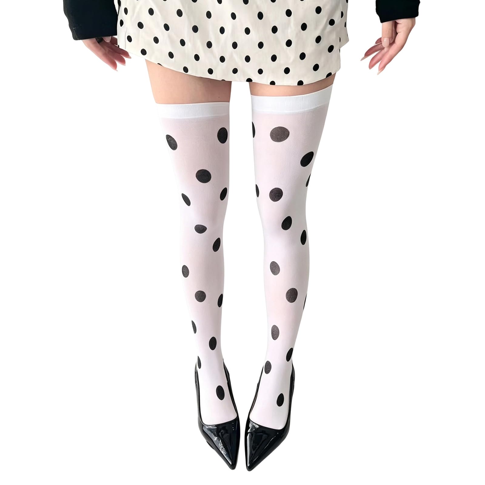 LXJLXD Waves Point Women ' s Thigh High Stockings Knee Highs Knee Highs Socks for Women