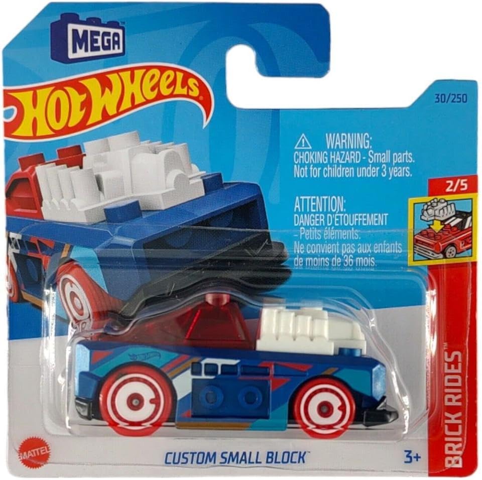 HotWheels Custom Small Block (Blue) 2023 Brick Rides