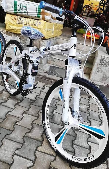 Generic Appgrow Folding Bicycle 26T For Age Group 12+ Years - Dual, Unisex-Youth, Folding Bike, 17 Inch, White (B0C1VPNRKY) Amazon Price History, Amazon Price Tracker