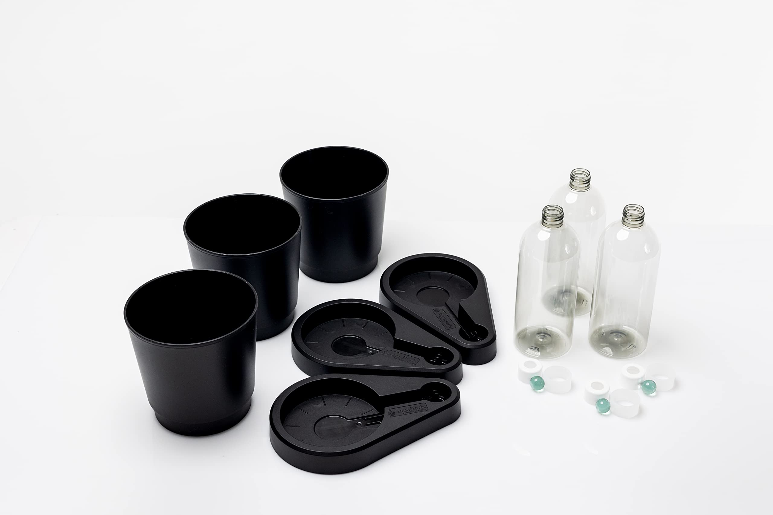greevi kräuterheld 3er Set | Kräutertöpfe mit Selbstbewässerungssystem | Made in Germany | Kunststoff (Standard, schwarz)