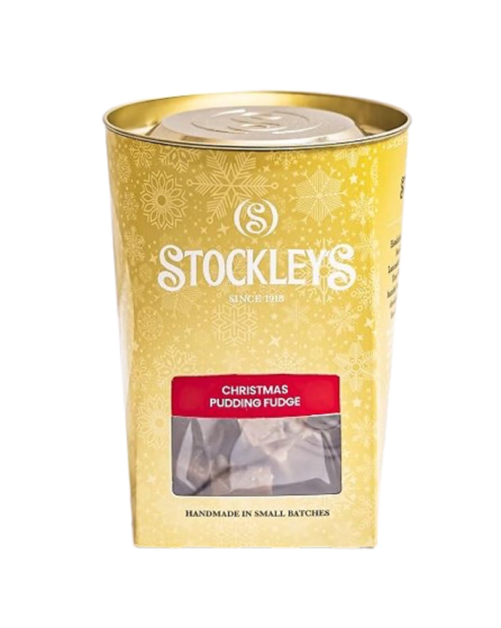 Stockley's Christmas Pudding Fudge Treat Carton - 220g, Fruity and Festively Spiced Rich Fudge, Vegetarian