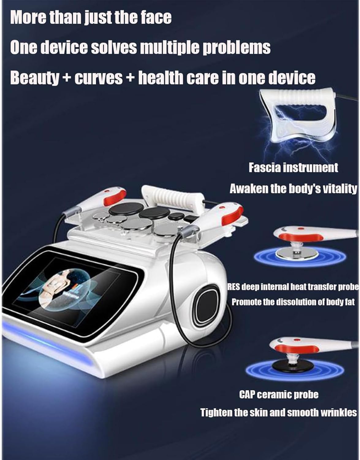 Tecar Therapy Przenośna Maszyna Do Odchudzania Diatermii, System Liftingu Twarzy O Wysokiej Częstotliwości Rf Beauty Body Slimming, 448k Głębokie Ogrzewanie, Masażer Fizjoterapeutyczny