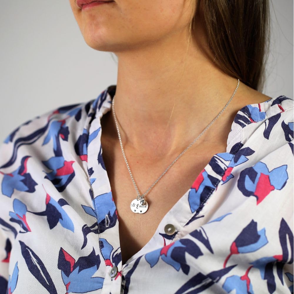 Namenskette 925 Silber Silberkette mit Namen Zwillinge Echtschmuck Kette mit Gravur Geburt personalisiert Geschwister Familie Schmuck| HANDMADE IN GERMANY