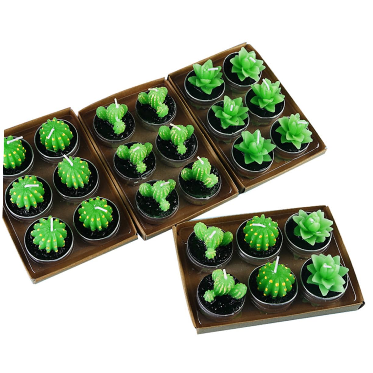 TOPBATHY 18pezzi Candela Decorativa Stile Succulento Per Decorazioni Di Matrimonio e Feste Candele Tealight Senza Fumi Per Spa e Casa Design Realistico e Versatile