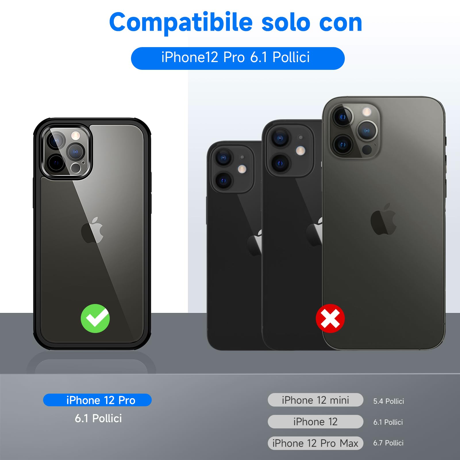 CELLY - FULLGLASS1004BK - VETRO PROTETTIVO IPH 12/12 PRO - Foto 12