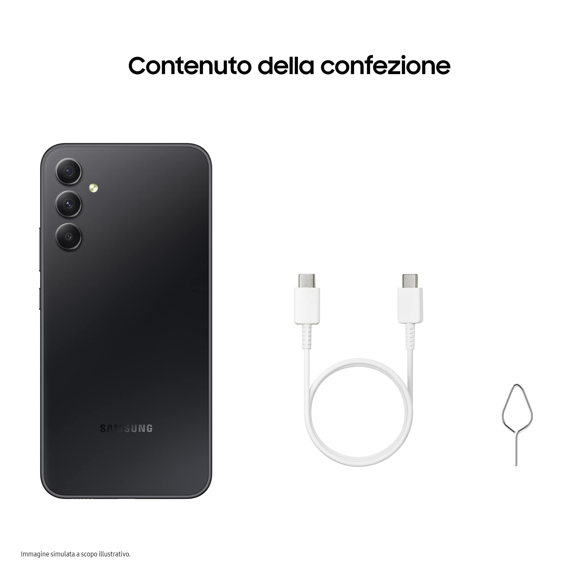 Samsung Galaxy A34 5G Smartphone Android, Display FHD+ Super AMOLED 6.6”, 8GB RAM e 256GB di memoria interna espandibile, Batteria 5.000 mAh, Awesome Graphite [Versione Italiana]