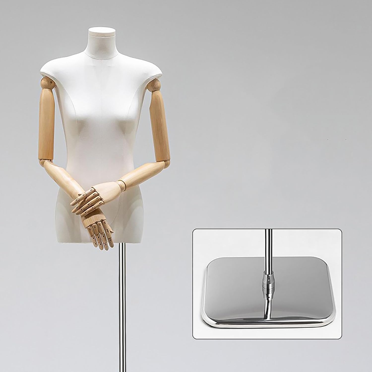 Adjustable Female Mannequin Torso - Realistic Display Model for Fashion, Clothing Showcase, Dressmaking, and Tailoring - Perfect for Retail and Personal Use