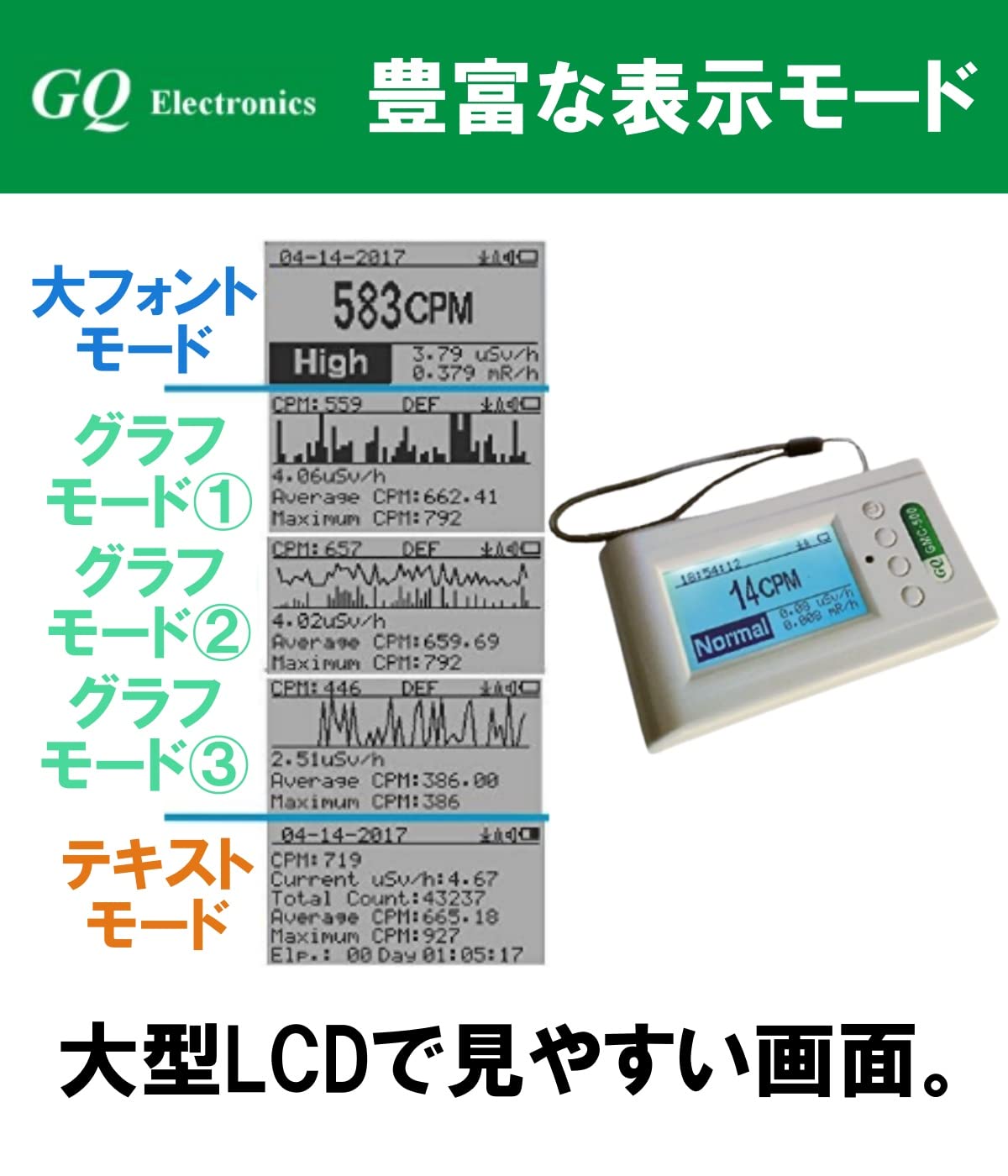 Amazon | 【国内正規品】GQ ガイガーカウンター GMC-500+(プラス) WIFI