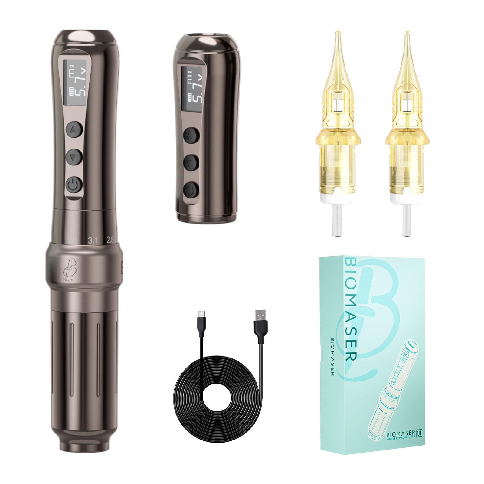 Biomaser 2000 mAh Rotationsmaschine Stromversorgung Wireless Batterie USB Digital Display Batterie für RCA Rotary Maschine liefert