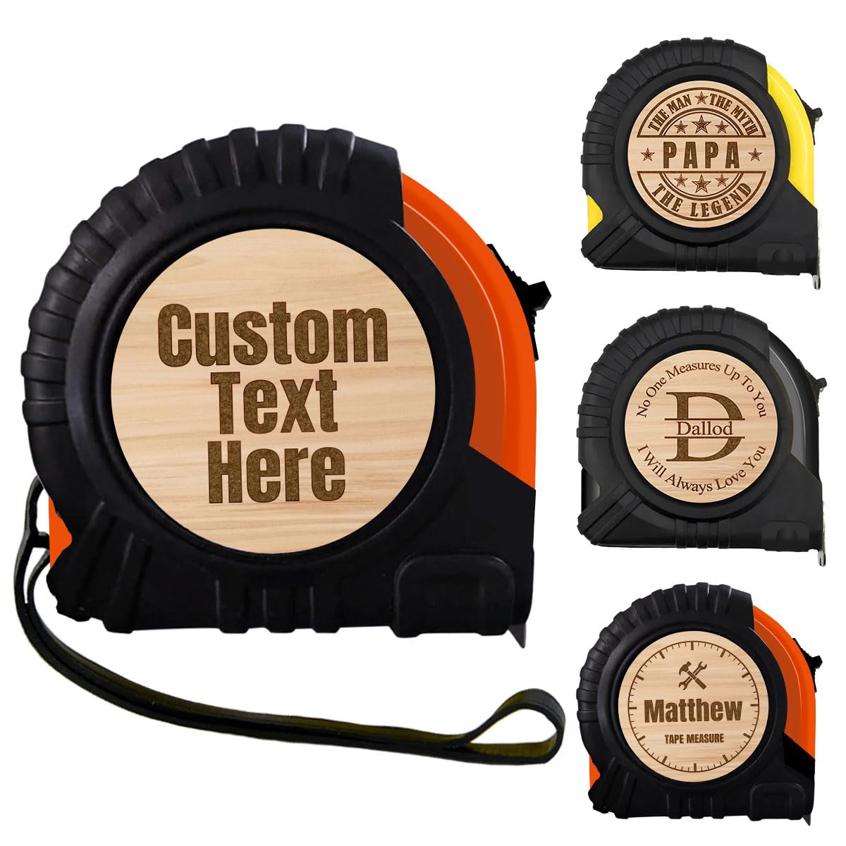Personalized Gifts for Dad Men Custom Tape Measure with Names Customized Engraved 10 Ft Tape Measure Gifts for Father's Day Step Dad Grandpa Husband