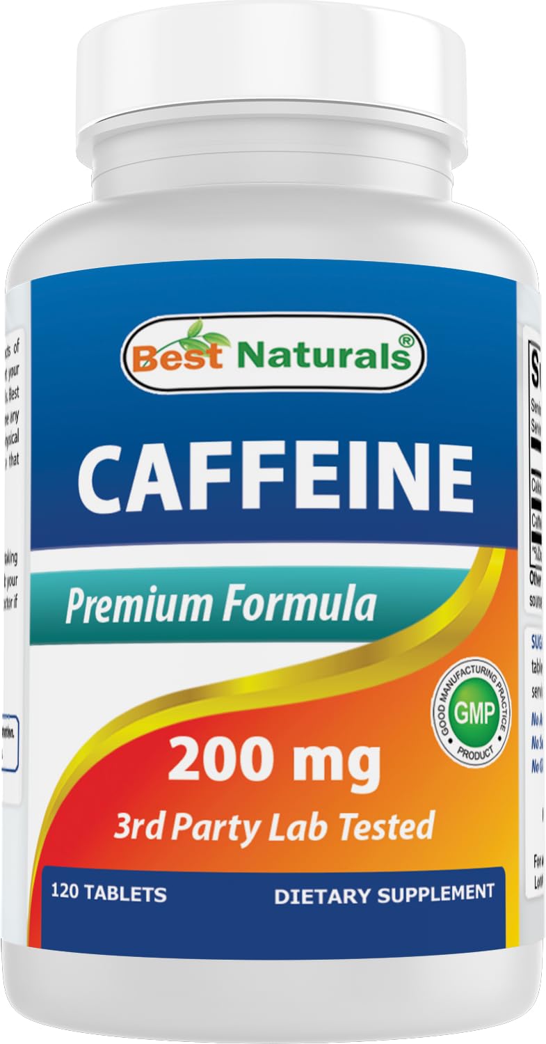 Best Naturals Caffeine Maximum Potency 200mg 120 Tablets