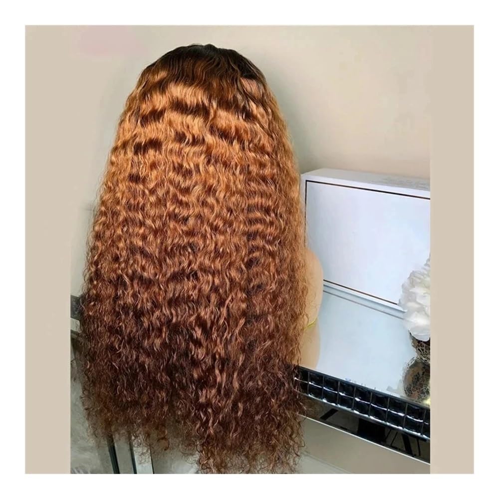 Körperpflege Lace Front Perücken Ombre Schwarz Blond 26'' Lange lockige gewellte synthetische Perücke für Schwarze Frauen Haarverlängerungen