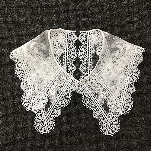 GIVBRO Spitzenkragen Fake Kragen Vintage Blumenstickerei Ausschnitt Hemd Blusenkleid Kragen für Frauen Damen Kleidung Stil 17