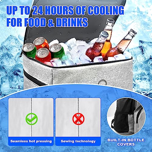 Tingchuan Large Capacity Insulated Cooler Backpack Holds 54 Cans Leakproof Soft Cooler Bag Lightweight Backpack Cooler For Picnic Fishing Hiking Camping Park Beach #TOP7