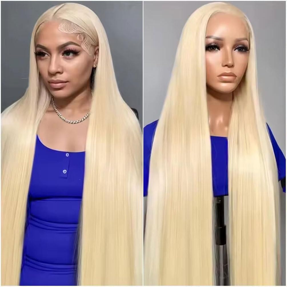 VIPbeauty 613 Lace Front Wig Human Hair 13x6 Transparent Lace 613 HD Lace Frontal Wig Straight Blonde Lace Front Wigs Pre Plucked With Baby Hair 24Inch