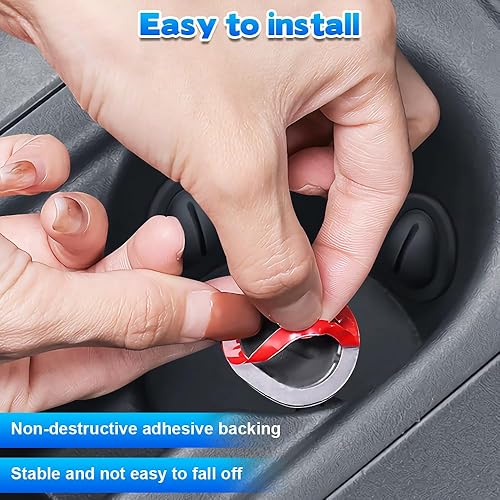 Miniatura 5 de Limitador de portavasos de agua, 9 unidades, 1.41 x 1.18 pulgadas, limitador de taza de silicona automotriz para automóvil con autoadhesivo,