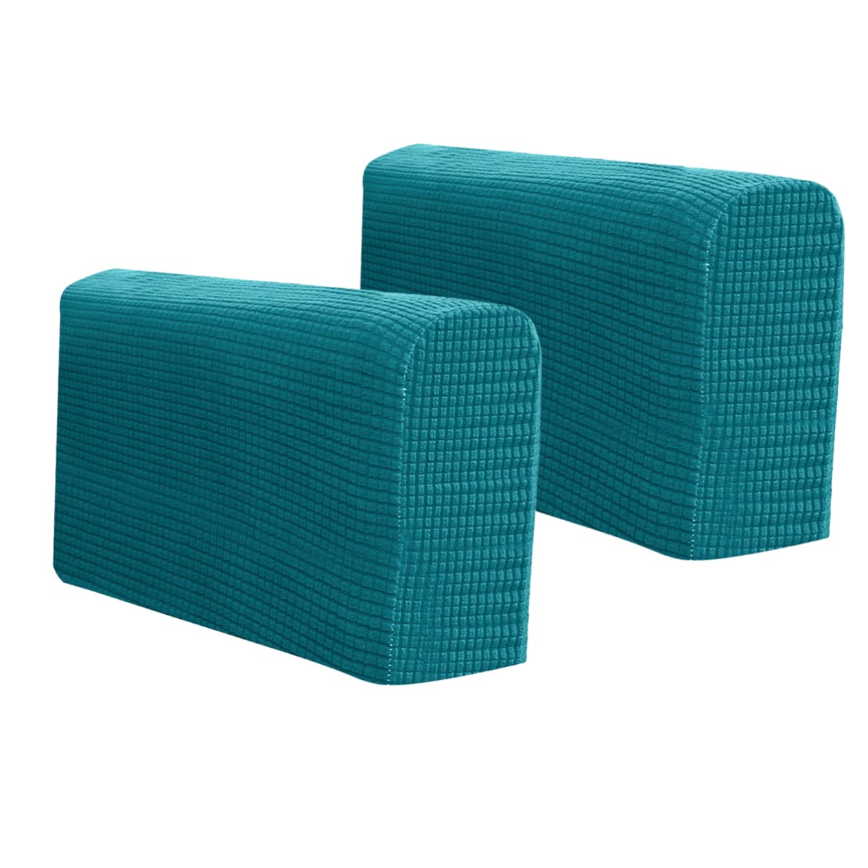 VOSAREA 2pcs Stretch Fabric Armrest Covers Decorative Universal Elastic Sofa Arm Covers Protectors