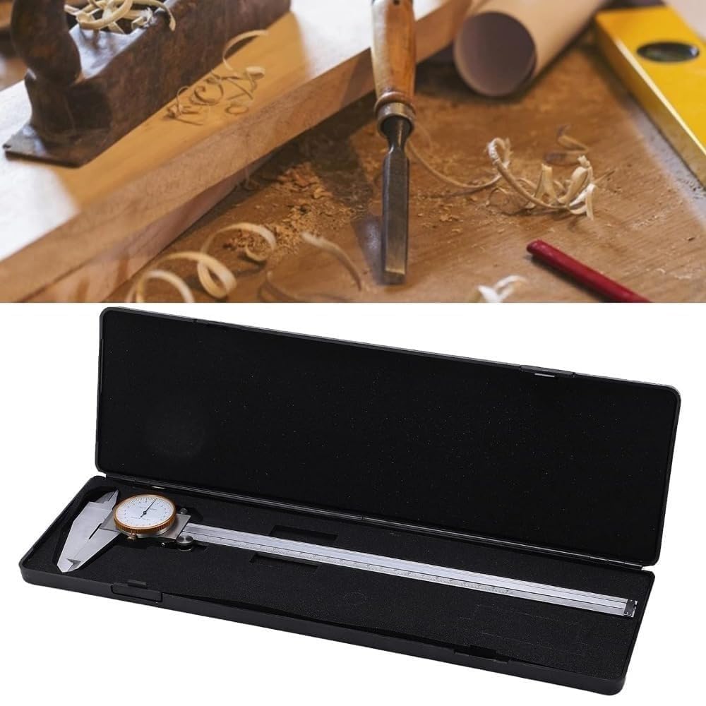 suriggoデジタルノギス、ノギス0-300Mm仕様金属加工用クリアダイヤルスケール自動車および機械加工用木工簡単に使い