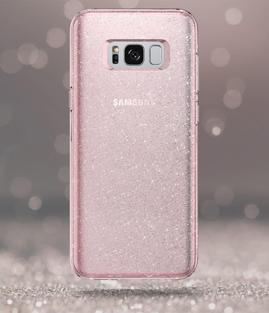 Spigen Liquid Crystal Glitter Galaxy S8 Plus Case with Slim Protection and Premium Clarity for Galaxy S8 Plus (2017) - Rose Quartz