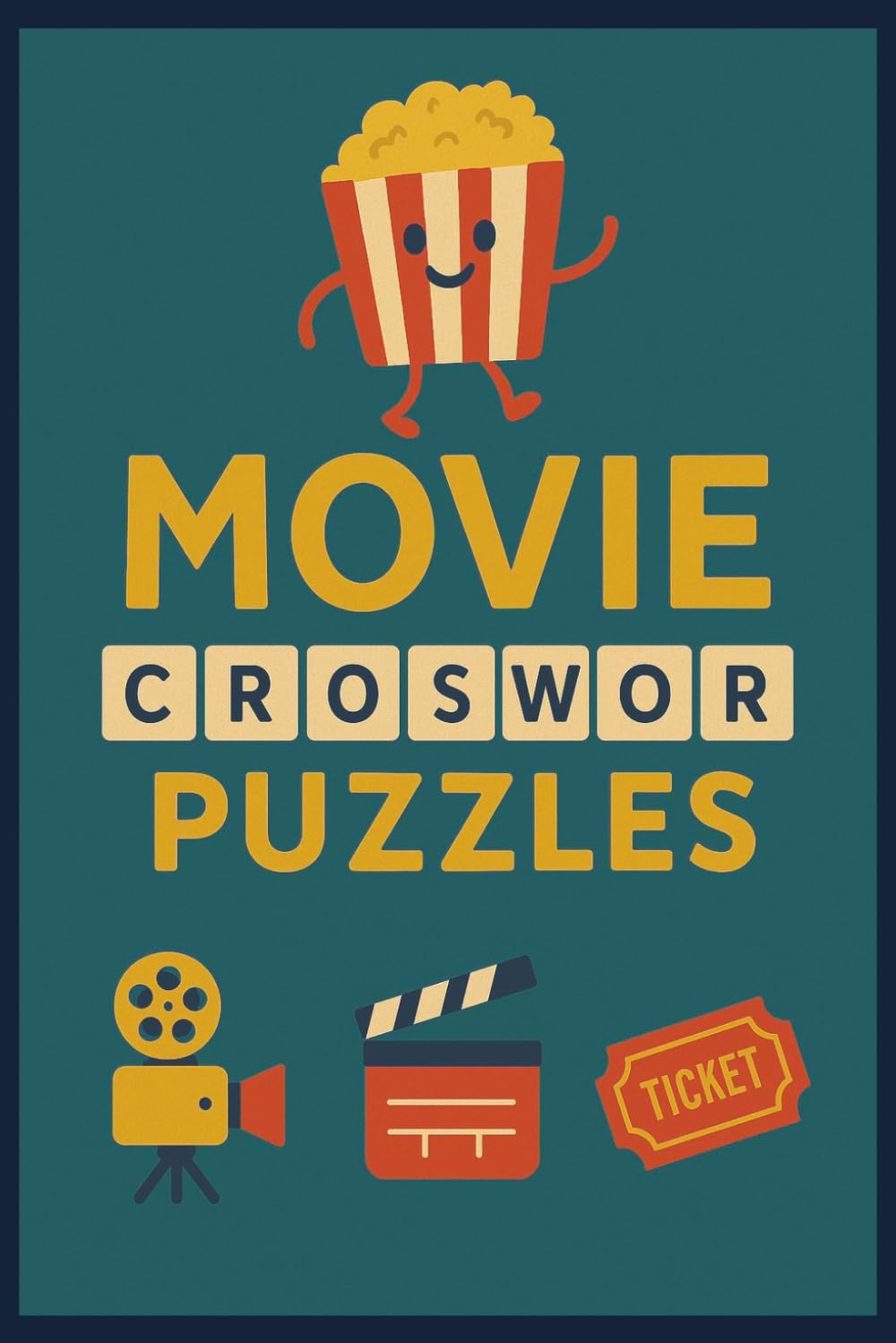Movie Crossword Puzzles: Large Print Crossword Puzzles for Seniors about Films, Actors, Hollywood & More | 6x9 inches, 69 pages | 50+ Puzzles | Perfect Gift for Relaxation, Memory Boost and Fun
