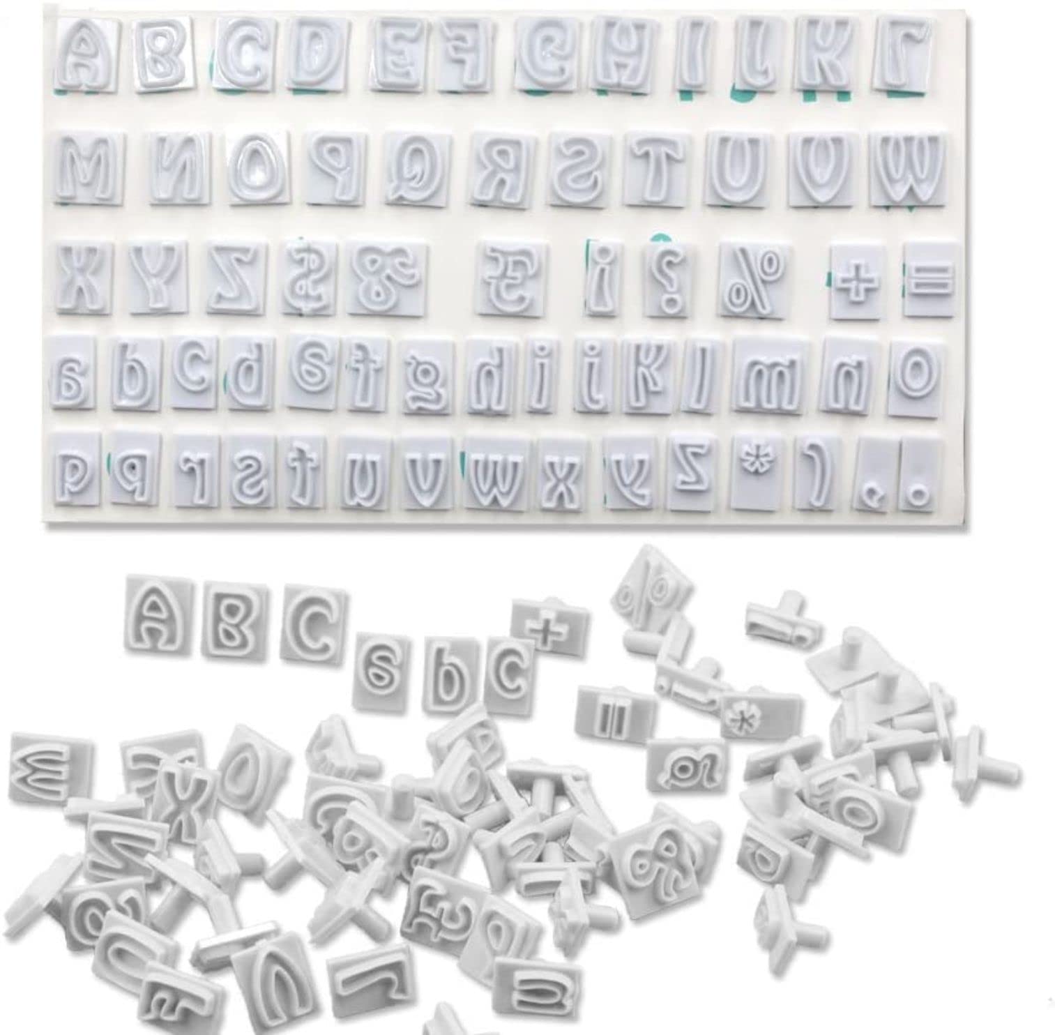 Bake House 64PCS/Set DIY Characters-Upper&Lower Case Alphabet Letters Cookie Cutter Plastic Fondant Cutter Baking Mold Cake Decorating Tool (B09J1MD2YF) Amazon Price History, Amazon Price Tracker