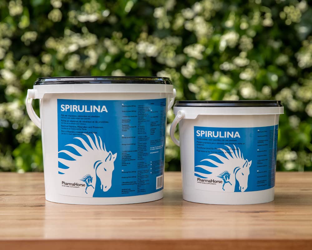 PharmaHorse Spirulina | Alghe essiccate | 100% Senza doping | 100% Senza zuccheri aggiunti | 1000 Grammi