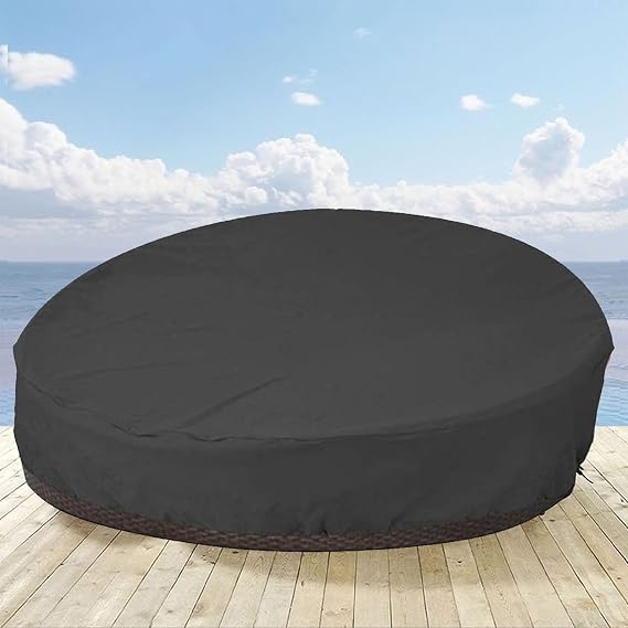 Round Daybed - Round Garden Furniture | Waterproof Bedspread | Outdoor Round Canopy Day Bed Sofa | Garden Furniture for Garden Daybed