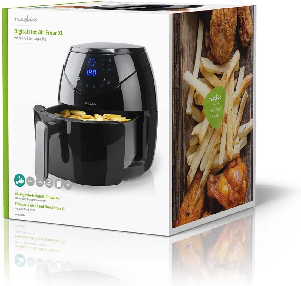 Friggitrice ad aria calda | 4.6 l | Timer: 60 min | Digitale | Nero Friggitrice ad aria calda | 4.6 l | Timer: 60 min | Digitale | Nero