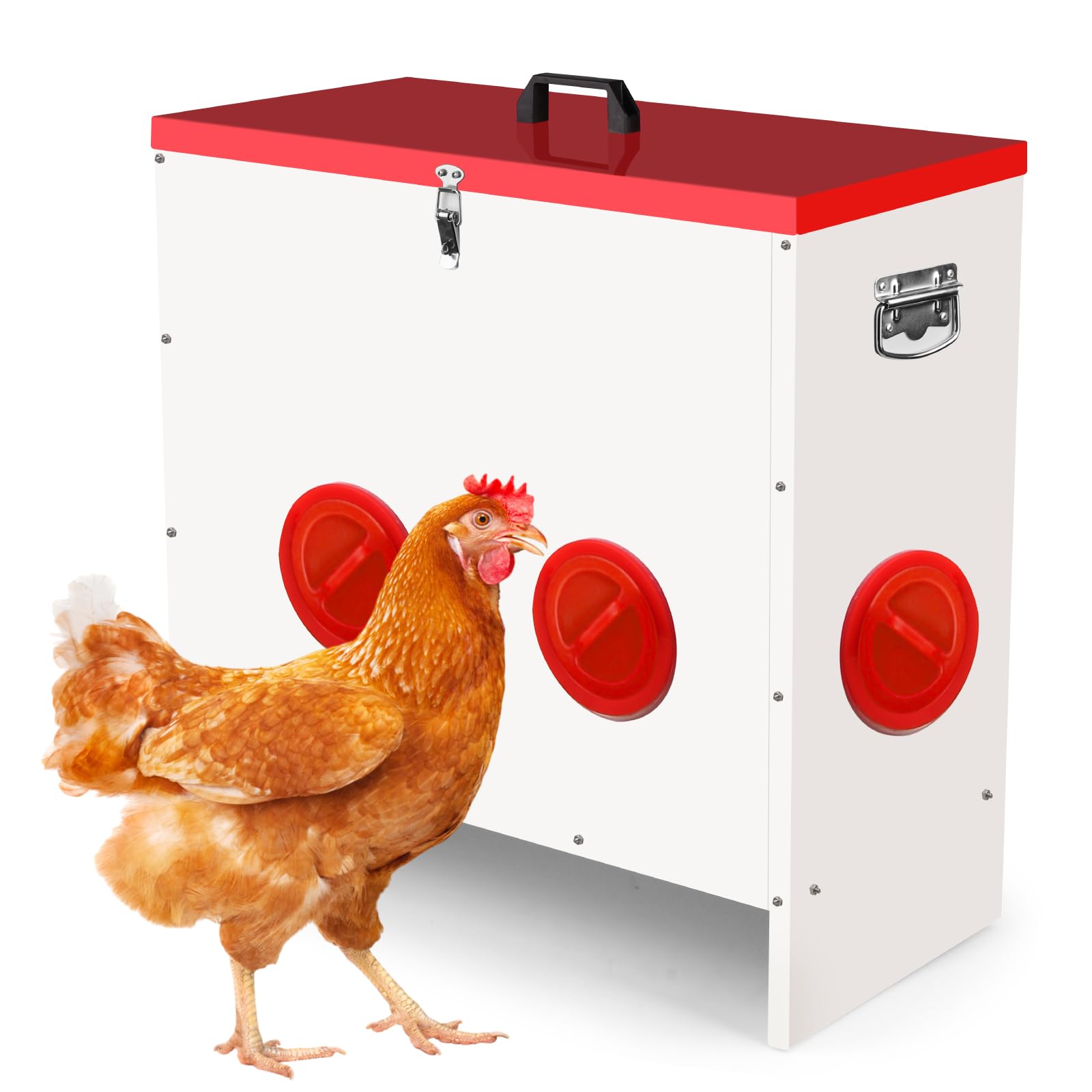 Mangeoire poule automatique anti rat et anti gaspillage à 6 orifices