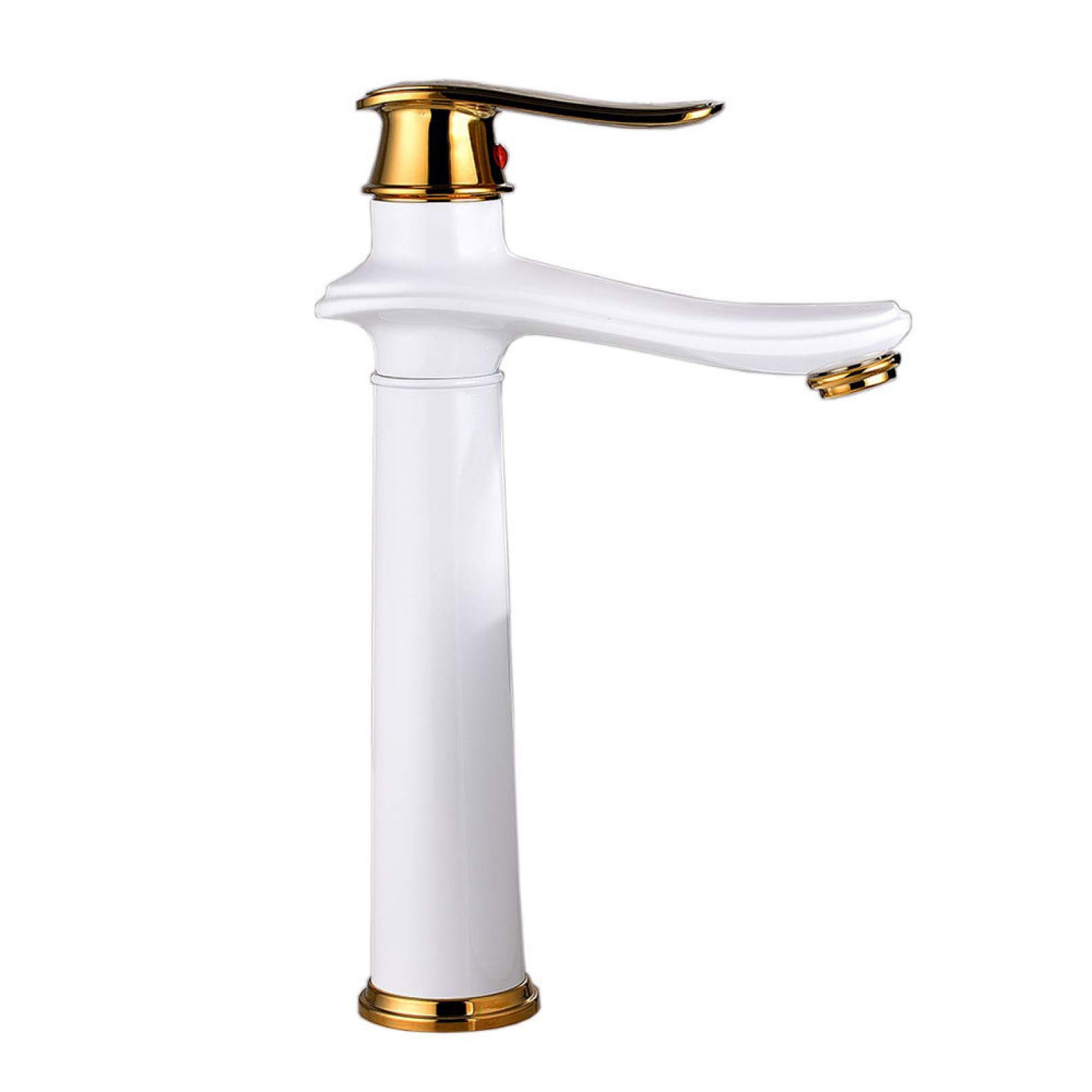 Mitigeur de lavabo blanc grand robinet chaud et froid pour salle de bain