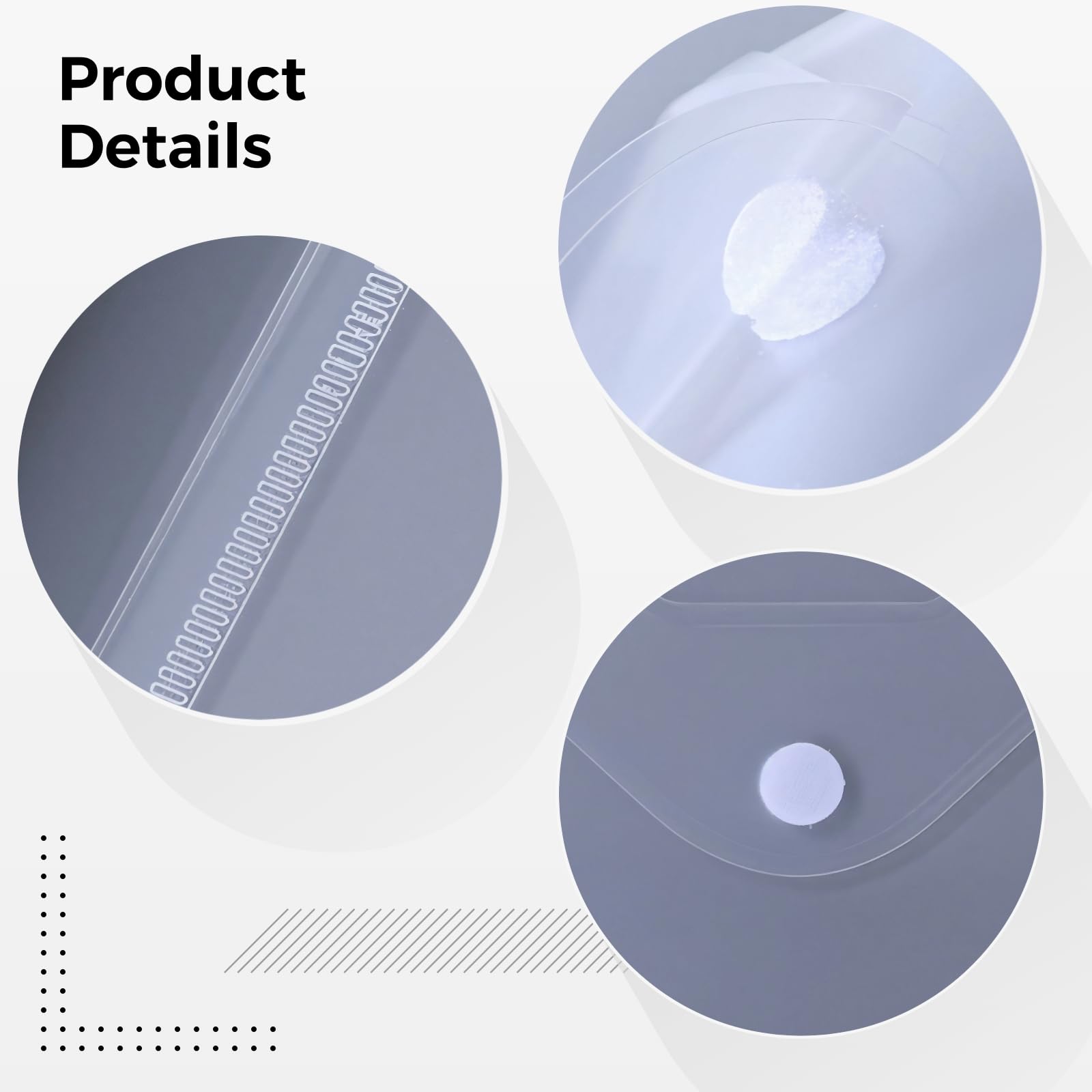 Lot de 30 pochettes transparentes pour documents, format A5, enveloppes en plastique PP pour papiers, cartes, dossiers de bureau et rangement scrapbooking, pochettes de classement transparentes