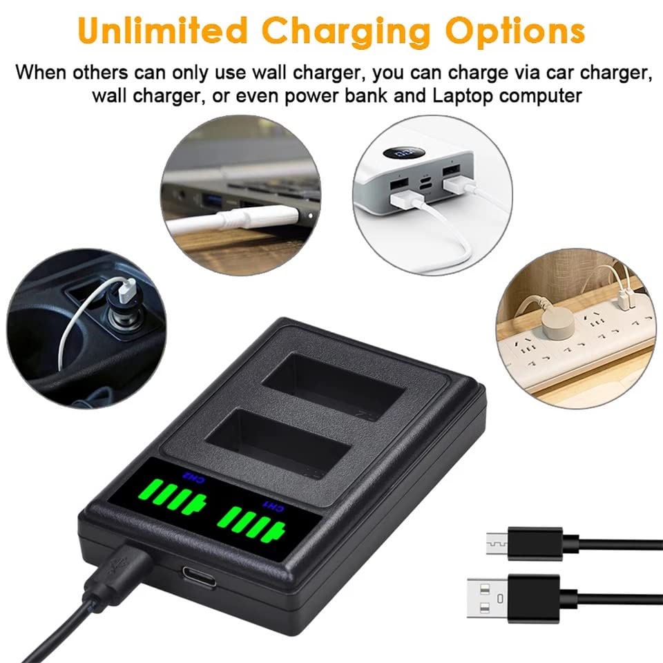 TWO 2X Batteries BLN-1 Charger For Olympus DSLR E-P5 PEN OM-D E-M5 OM-D E-M1 - Foto 2