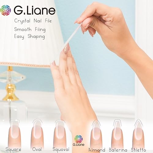 Miniatura 7 de El mejor juego de lima de uñas de cristal, kit profesional de manicura y pedicura para uñas naturales, uñas acrílicas, geles, herramientas de